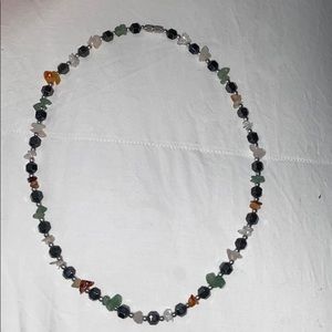 Genuine crystal and gemstone necklace